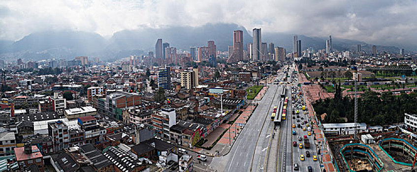 航拍,城市,天空,波哥大,哥伦比亚