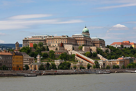 城堡,宫殿,多瑙河,城堡区,布达佩斯,匈牙利,欧洲