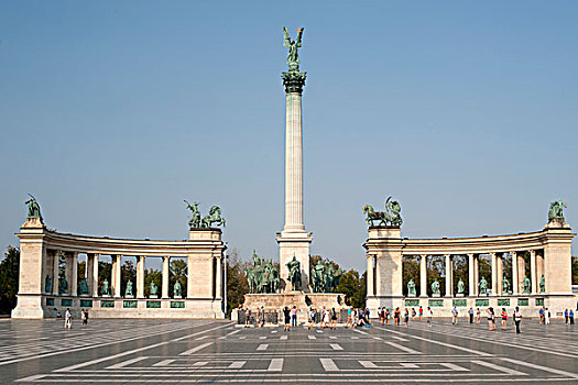 千禧年,纪念,英雄,广场,布达佩斯