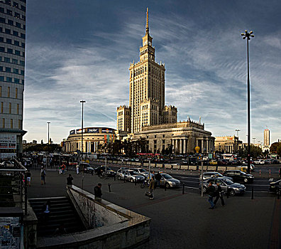 文化,宫殿,中心,华沙,波兰,欧洲