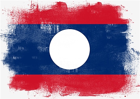 旗帜,老挝,涂绘,画刷