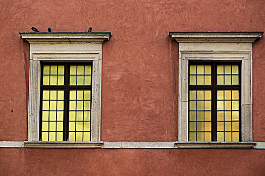 建筑细节,窗户,凝视,华沙,波兰