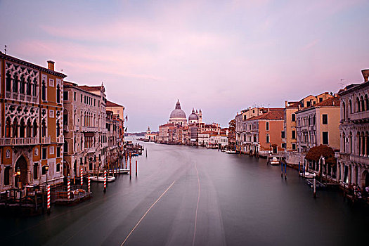 威尼斯,教堂,圣马利亚,行礼,运河,长时间曝光,意大利