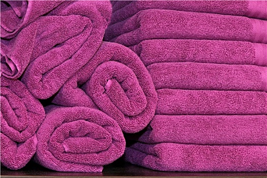紫色,毛巾
