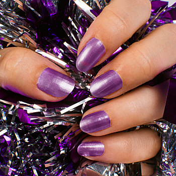 紫色,指甲