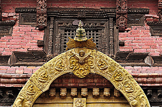 建筑細節,廣場,巴克塔普爾,尼泊爾