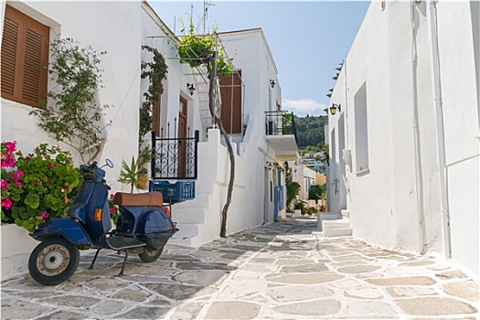 特色,小,街道,希腊