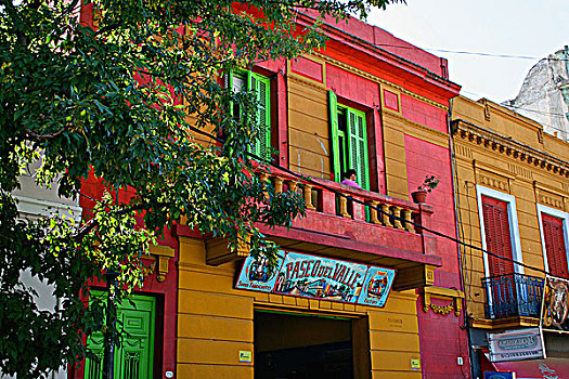 彩色,房子,艺术,布宜诺斯艾利斯,阿根廷