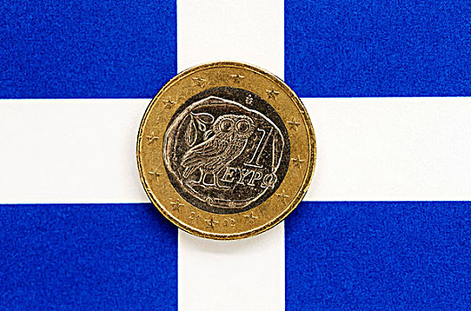 希腊,欧元,旗帜,象征,图像,临近,国家,破产