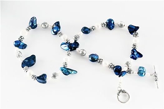 项链,饰品,蓝色,珍珠