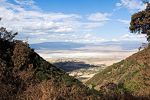 景色,恩戈罗恩戈罗火山口,恩格罗恩格罗,保护区,世界遗产,坦桑尼亚,非洲