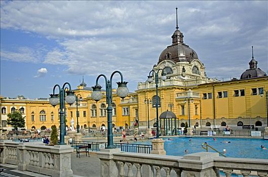 建筑,风格,游泳池,布达佩斯,匈牙利,东南欧,欧洲