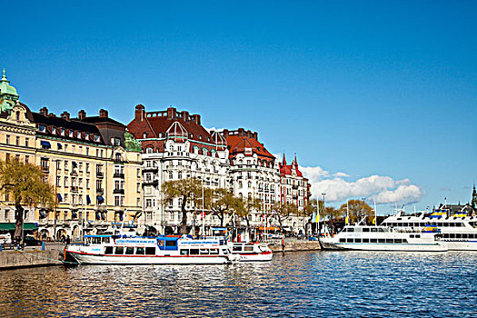 新桥,湾,街道,斯德哥尔摩,瑞典,斯堪的纳维亚,欧洲