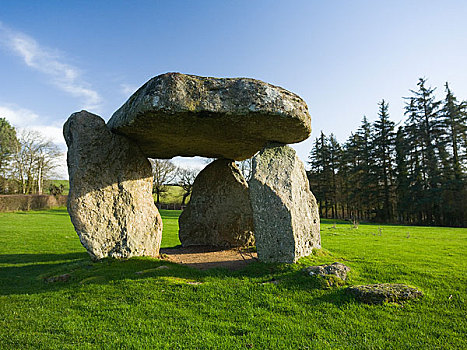 英格兰,德文郡,达特姆尔高原,石头,残留,新石器时代,墓室,国家公园