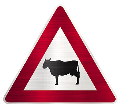 牛,动物穿越,标识