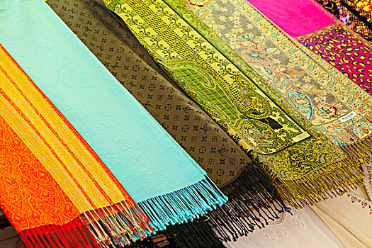 彩色,围巾,出售,市场,以弗所,土耳其