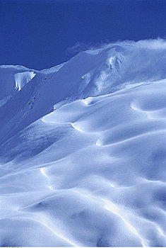 雪,堆积,波蒂奇,冰河,阿拉斯加,美国