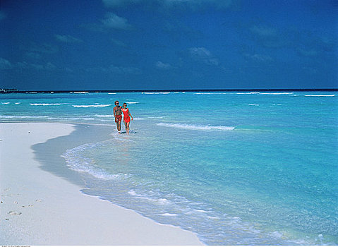 海浪,海滩,马尔代夫,印度洋