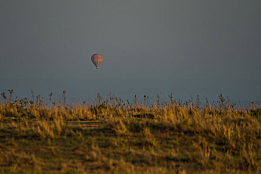 非洲肯尼亚马赛马拉国家公园热气球