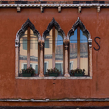 威尼斯,建筑细节,三件套,窗户