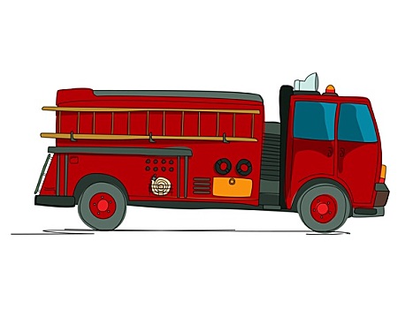 消防车,卡通