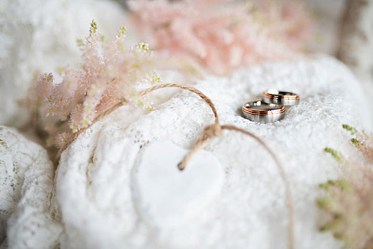 浪漫,婚礼,装饰,戒指