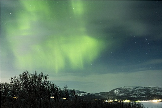 北极光,挪威,看