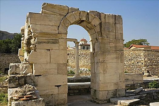 古遗址,庙宇,奥林匹亚宙斯神庙,雅典,希腊