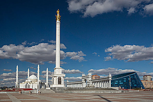 哈萨克斯坦,阿斯塔纳,城市,新,行政,国家,纪念建筑,苏丹清真寺,金字塔,区域