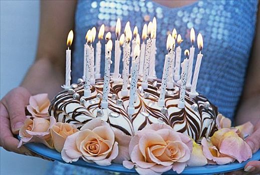 生日蛋糕,玫瑰
