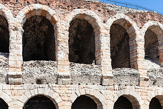 墙壁,竞技场,维罗纳,古老,罗马,圆形剧场