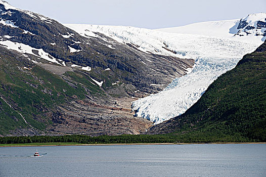 舌头,冰河,北方,挪威,斯堪的纳维亚,欧洲