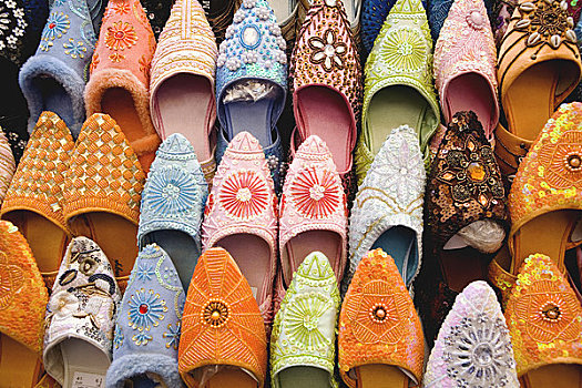 排,鞋,市场,摩洛哥