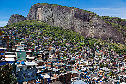 俯视,哈辛涅,棚户区,里约热内卢,巴西