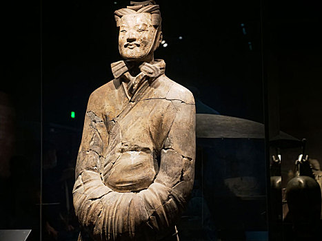 西安博物馆兵马俑雕塑