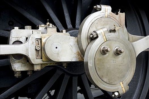 机械,特写,老,蒸汽机车