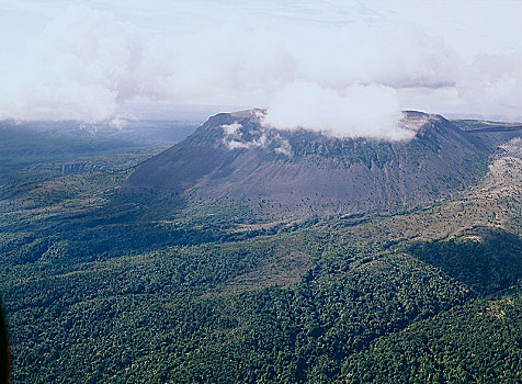 云,上方,火山