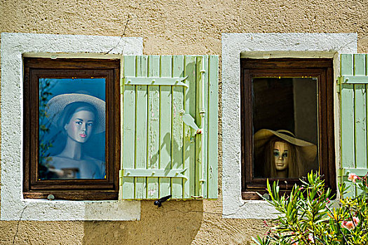 窗户,假人,沃克吕兹省,法国,欧洲