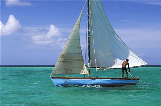 多米尼加共和国,渔船,海洋