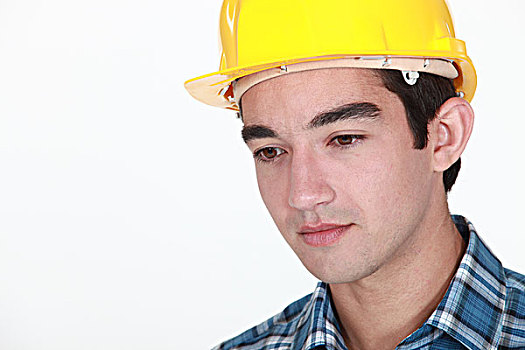 年轻,建筑工人,表情
