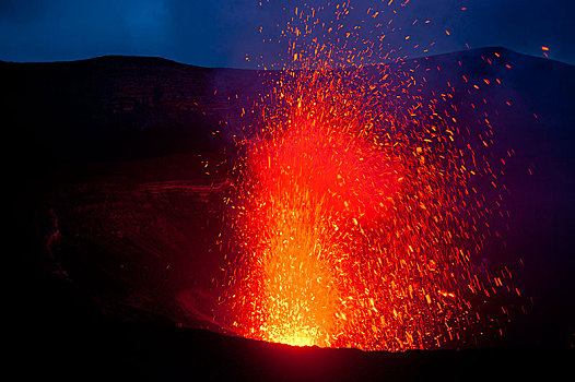 火山爆发,火山,瓦努阿图,大洋洲
