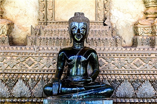 青铜,佛像,山楂,万象,老挝