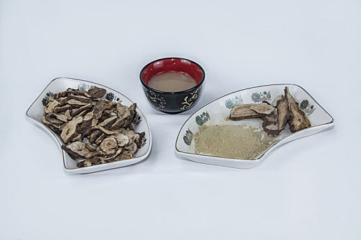 菊科被子植物门白术中药材餐具静物品