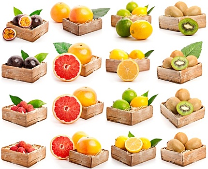 红色,柚子,荔枝,猕猴桃,西番莲果,黄色,绿色