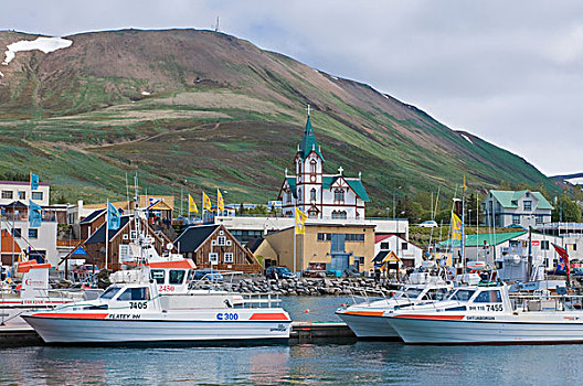 帆船,港口,冰岛