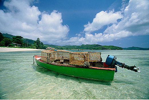 渔船,马埃岛,塞舌尔