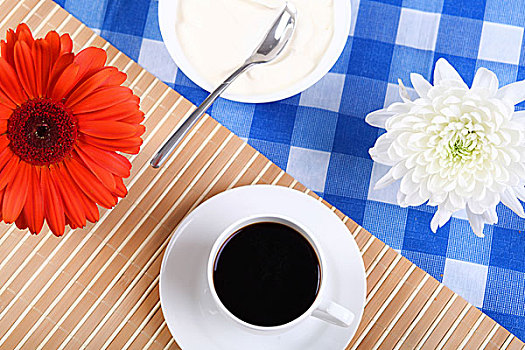 欧式早餐,杯子,黑咖啡