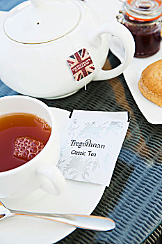 茶,慵懒,石头,康沃尔,英格兰