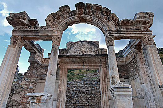 哈德里安,庙宇,以弗所,伊兹密尔,省,土耳其