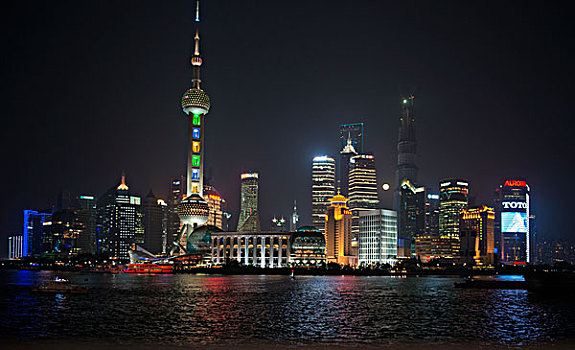 上海东方明珠电视塔夜色